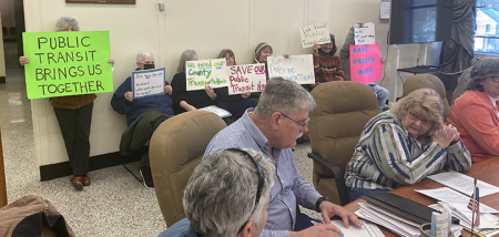 Local residents rally for public transportation at Chenango County board meeting